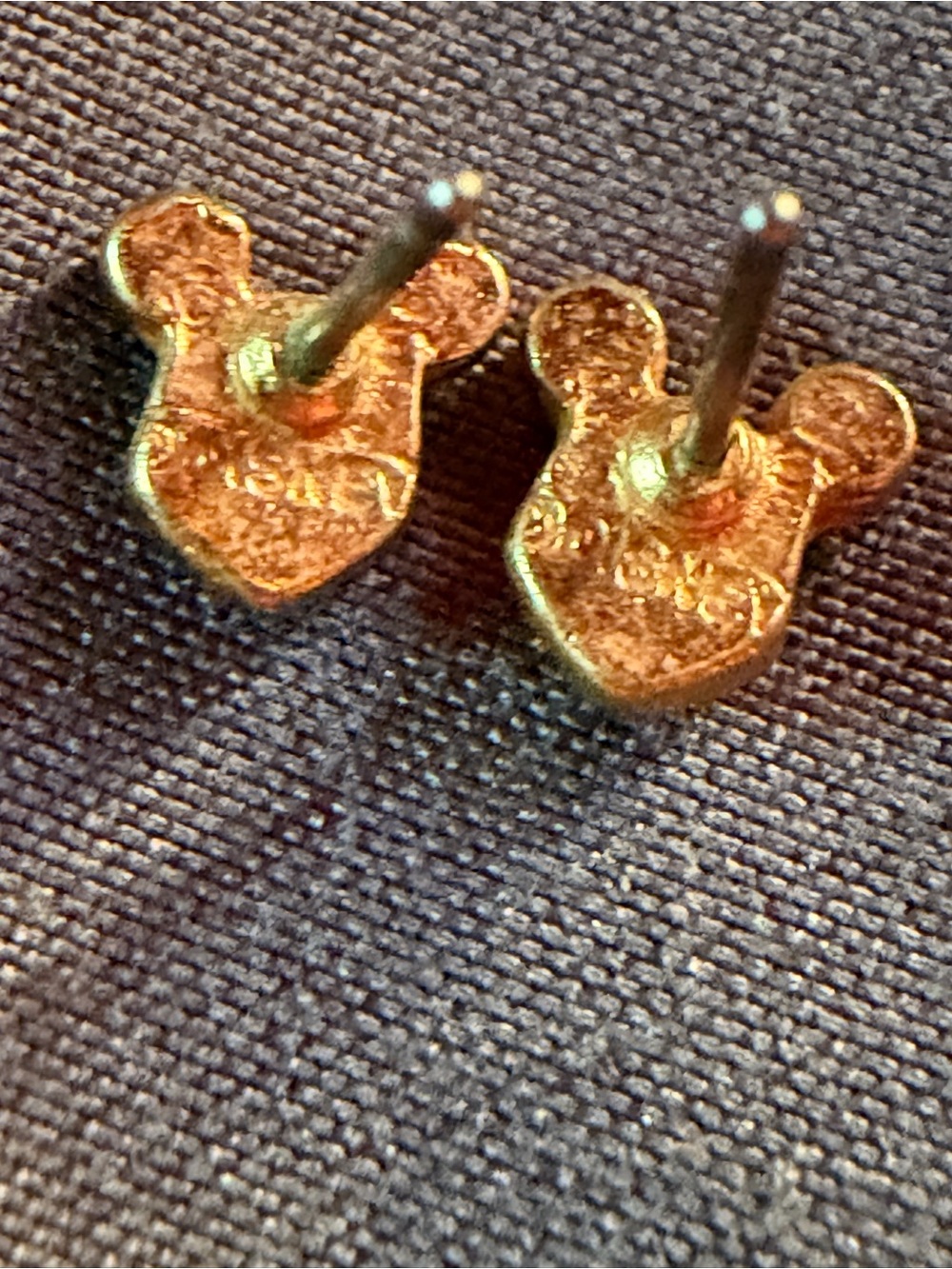 Disney Gold Mickey Head Crystal Stud Earrings - Picture 3 of 3